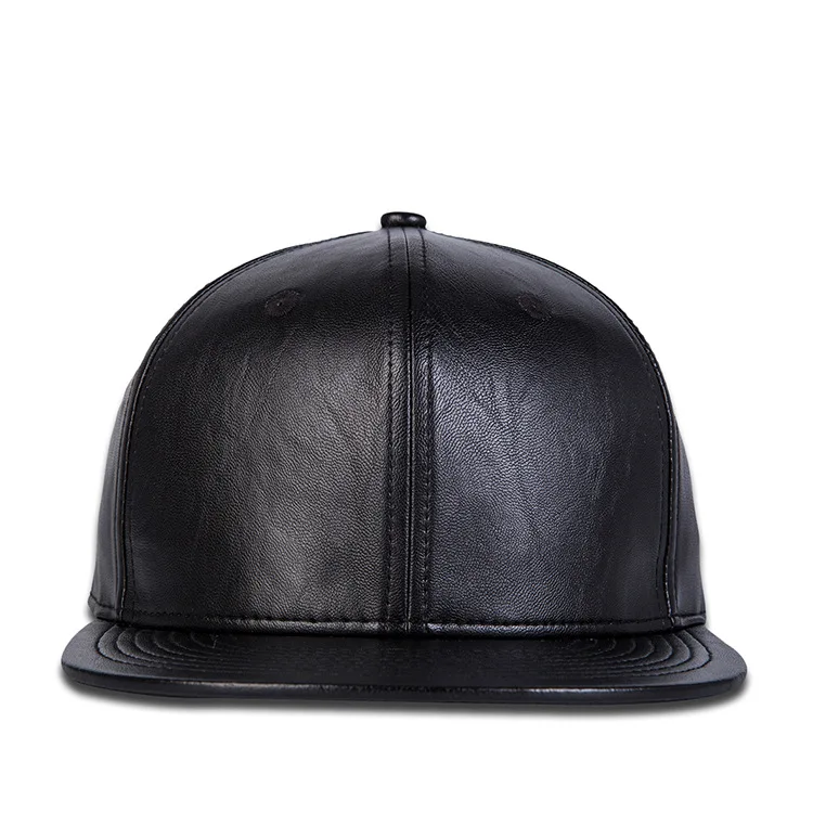 High Quality Deep Fit Plain Gorras Planas Raiders Genuine Leather ...