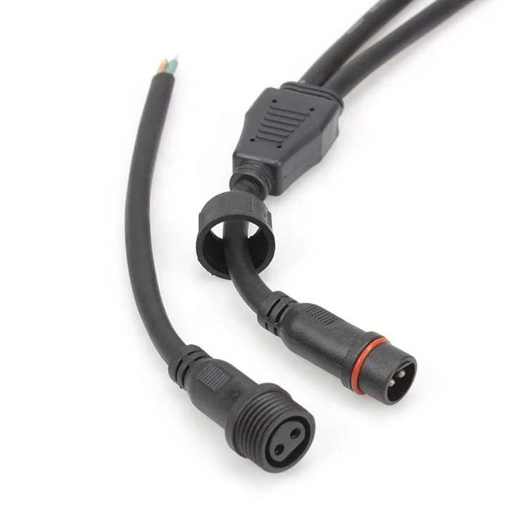 Waterproof Extension Cable Ip67 Y Splitter Power Cable Molded Y Type