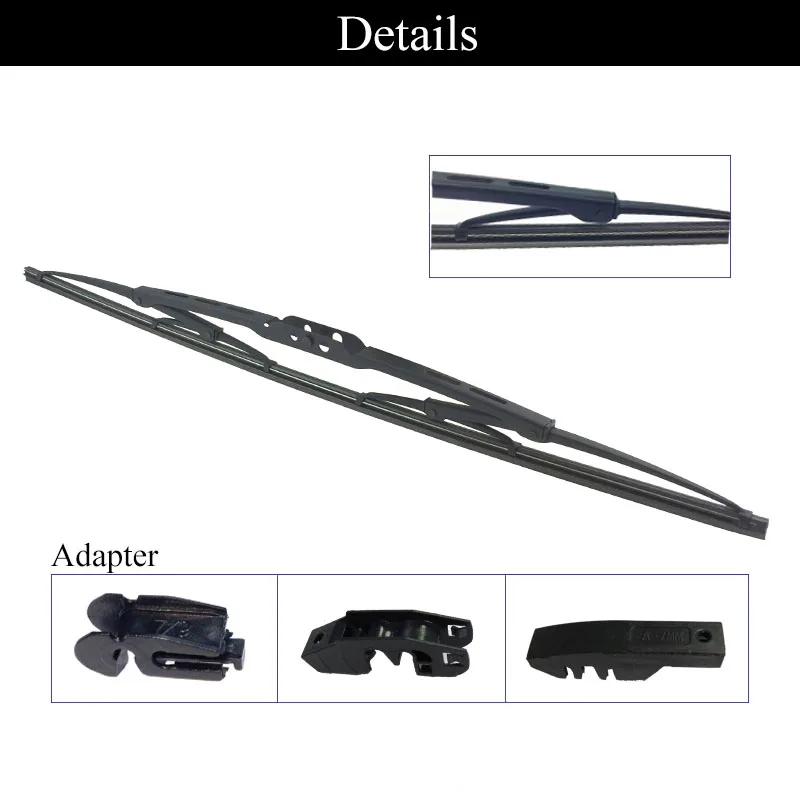 Jinjian Conventional Frame Windshield Wiper Blade Rain Window Wipers U ...