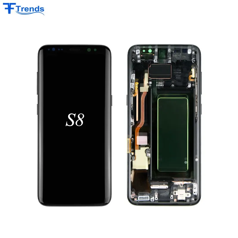 

Original for Samsung Galaxy S8 LCD Display Digitizer with frame G950F G950A G950P G950V G950T G950R, Black;orchid gray;silver;gold;coral blue