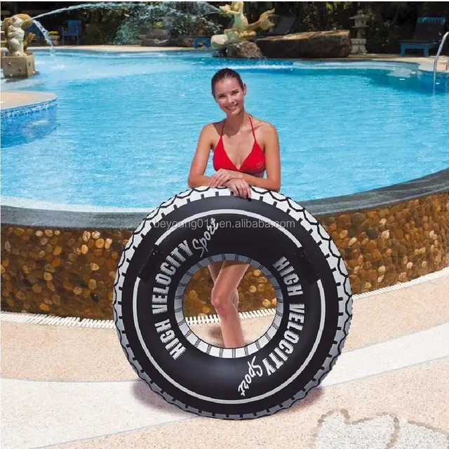 High Velocity Sport Tyre Tube Swim Ring Great Swimming Ring or Swimming Pool Tube with 2 Grab Handles Giant 47 inch 119cm