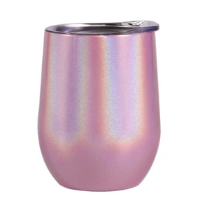 Image of Customized Rainbow painting Mug 304 Stainless Steel cup12 Oz coffee tumbler With Lid