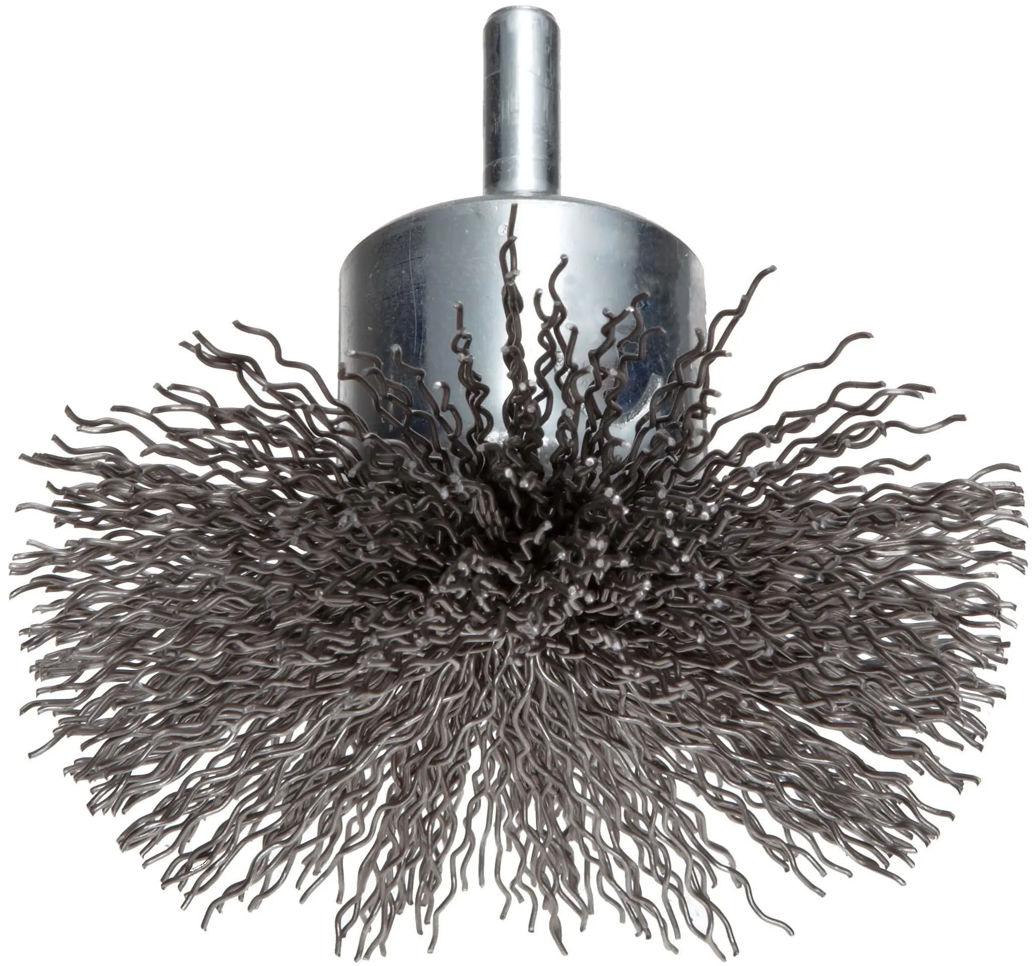 2 Diameter 25000 rpm Round Shank Weiler Circular Flared Wire End Brush