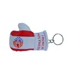 Promotional Gifts Mini Boxing Glove French Polynesia tahiti Flag Keyring Custom Logo Keychain KG932