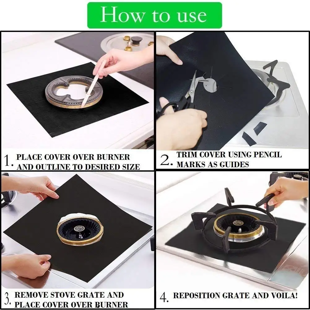 Premium Grade Best Price Reusable Stove Top Protector Liners For