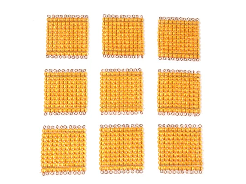 100 Stück gelbe Plastikperle für Kinder Montessori Kindergarten Lehrmittel 