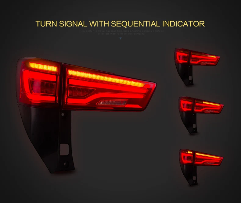 Vland Factory Car Accessories Tail Lamp For Innova 2016-UP LED Tail Light With Sequential Indicator Rear Lamp Plug And Play