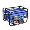 2.5kva 3800 single phase with 6.5HP electric start battery with wheels blue european plug gasoline generator