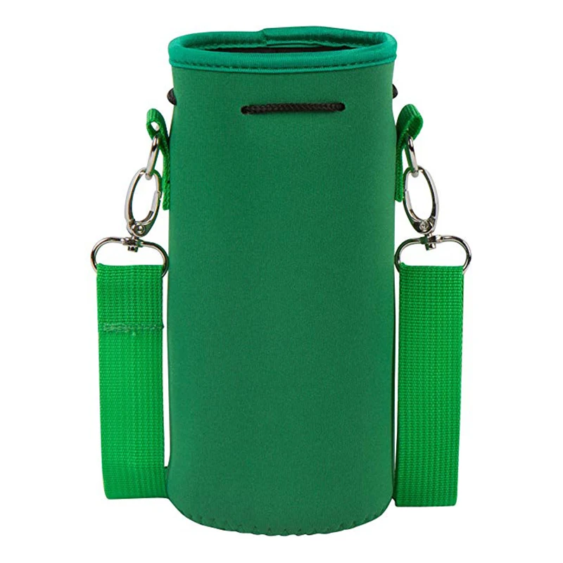 Custom Neoprene Water Bottle Carrier Bag Pouch Cover Insulated Water Bottle Holder With Shoulder