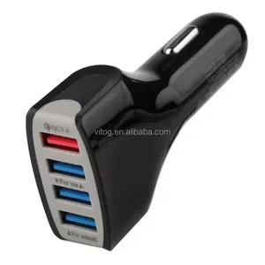 Universal 12V Fast USB Car Charger Quad QC3.0 Ports