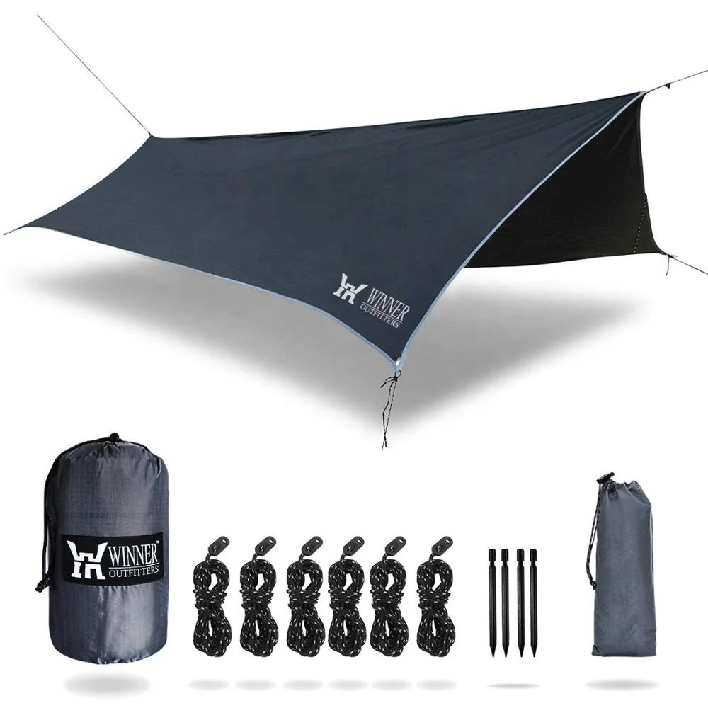 

Easy set up Portable waterproof camping Rain Fly for hammock, N/a