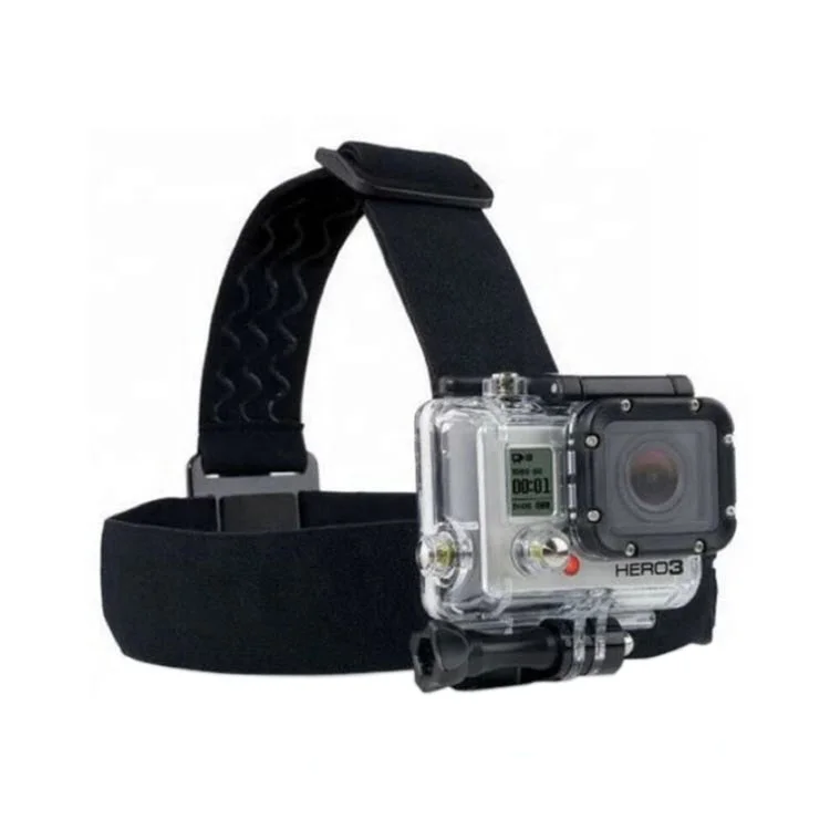 

Anti-skid Elastic Adjustable Camera Accessories Head Strap Mount Skidproof Belt for Go Pro Action Sports Camera, Black