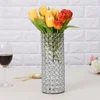 Silver Glass Large Floor Decoration Flower Cylinder Tall Vases for Party Home Decor