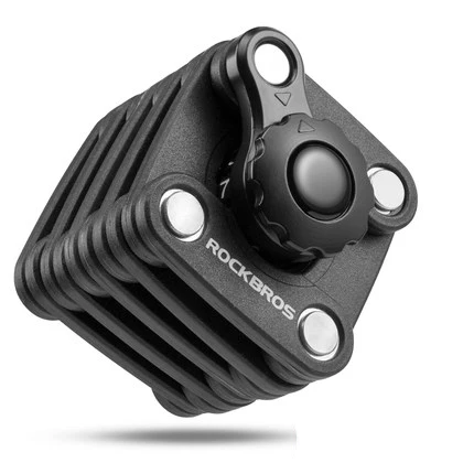 

RockBros Wholesale Foldable 4 Digital Bike Bicycle Code Combination Lock Bicycle Cable Lock, Black/white
