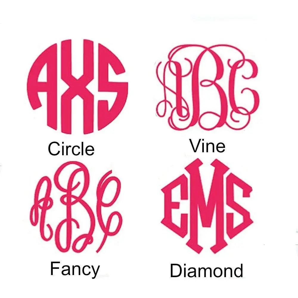 Lilly Inspired Vinyl Choose your Style Custom Monogram Large Decal Print & Size 5.5-11.5