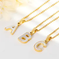 

2019 Newest Design Hot Selling Fashion Womens Minimalist Initial Shell Letter Necklace for Gift