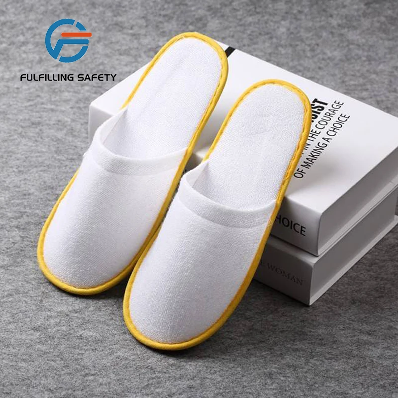 Wholesale Cheap Lightweight Slippers For Hotel Guests Velvet Slipper Nonwoven Disposable
