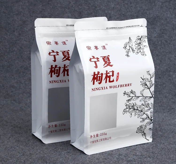 packing aluminum foil clear food pouch