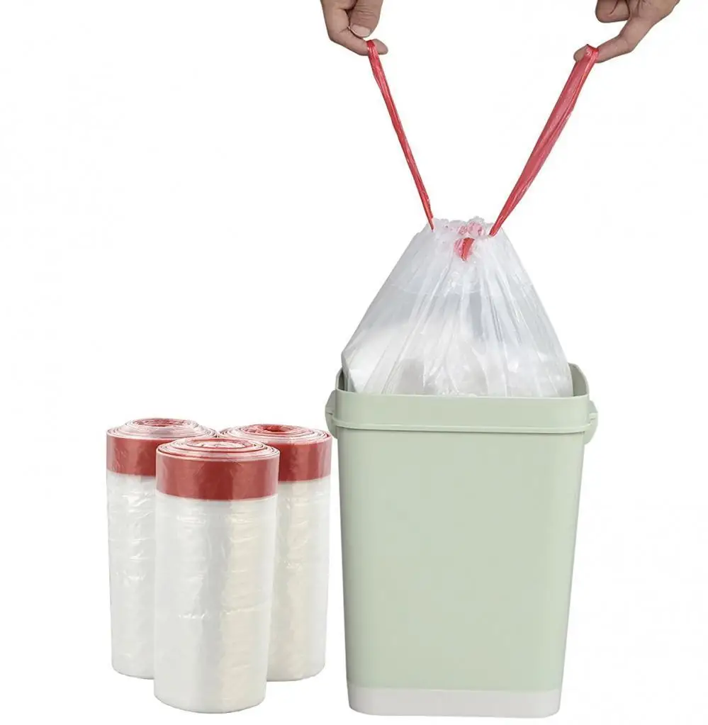poly draw string trash bag/garbage bag/waste bag