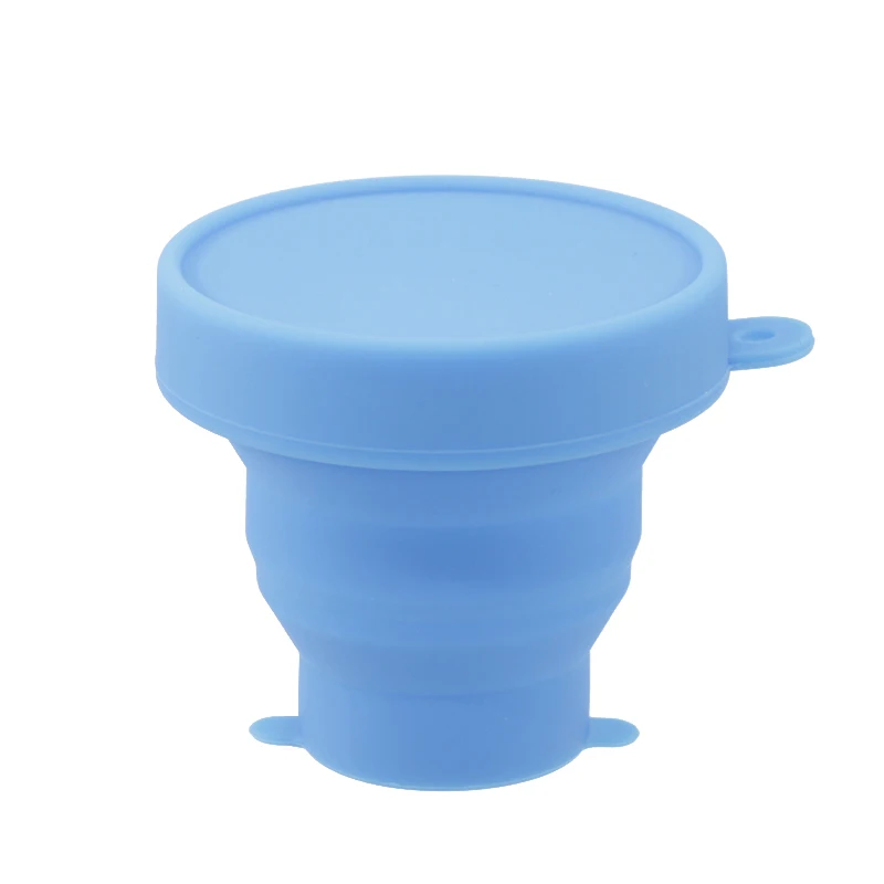 

Amazon Hot sale Eco Reusable Folding collapsible Sterilizer Cup for menstrual cup Sterilizer foldable cup, Transparent, customized color