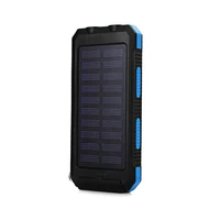 

Best selling portable waterproof 20000mAh polymer solar power bank super fast charging with led light and compass for cellphone