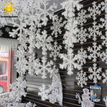 30Pcs White font b Snowflake b font font b Christmas b font Ornaments Holiday Festival Party