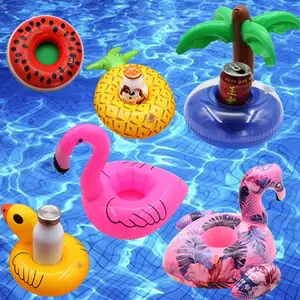 Image of Funny Beach Toys PVC Inflation Drink Holder In Different Shapes Float Cup Holders