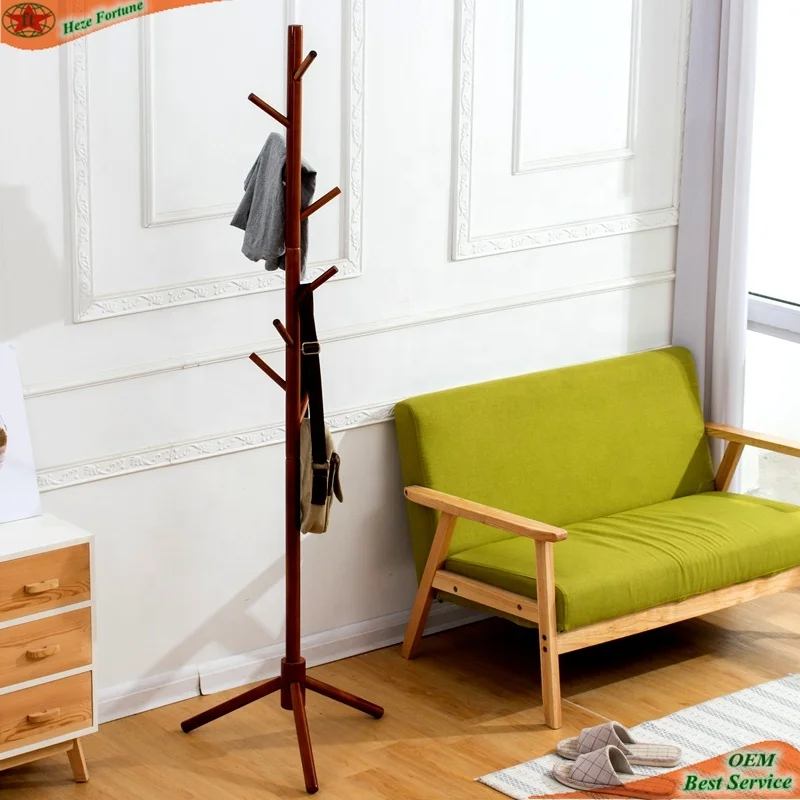 

hom/office decoration coat clothes hanging stand customized painted racks, Natural,white,nut-brown,and other customized colour