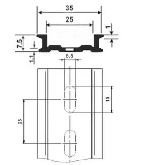 Mounting alu din rail
