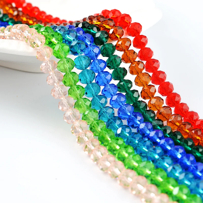 

Free shipping rondelle glass beads for jewelry making, More than 100 kinds
