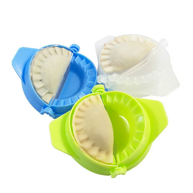 

1PCS Plastic DIY Dumpling Maker Mold Device Hand Dough Press Jiaozi Tool Ravioli Dumplings Pastry Tools Kitchen Accessories, Gloss green/gloss blue/transparent/green/blue/beige