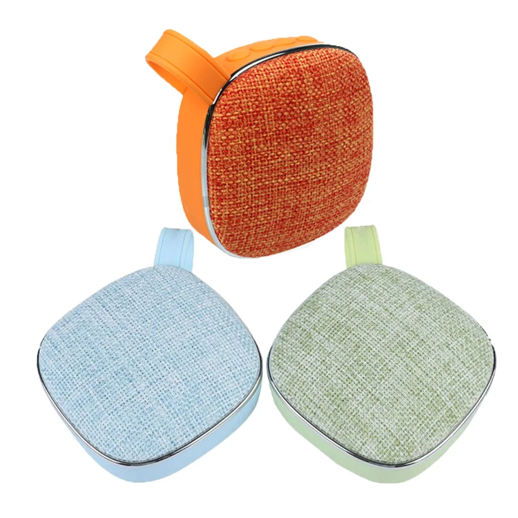 

High Range Bluetooths Functionality Car Wireless Stereo Fabric Speaker Outdoor, Light blue/coffee/green