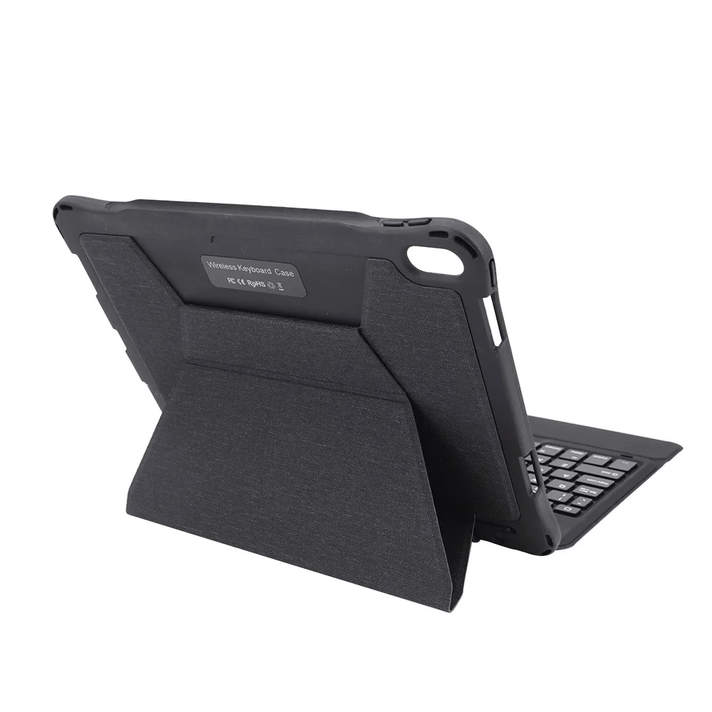 

For iPad Pro 12.9inch Keyboard Case New Bluetooth Keyboard Leather Case with Kick Stand Stylus Pen Holder, Black