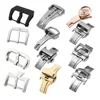Custom 16mm 18mm 20mm 22mm 24mm Deployment Clasp For Watch Strap Folding Butterfly Stainless Steel Watch Buckle