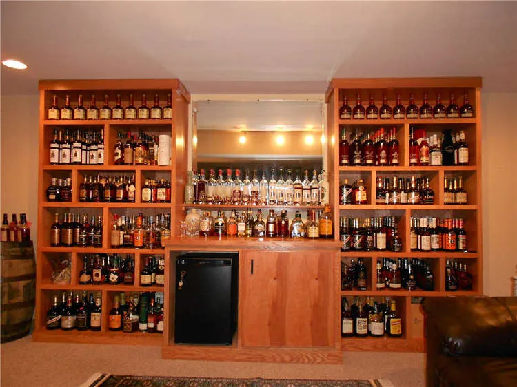 whiskey wall rack