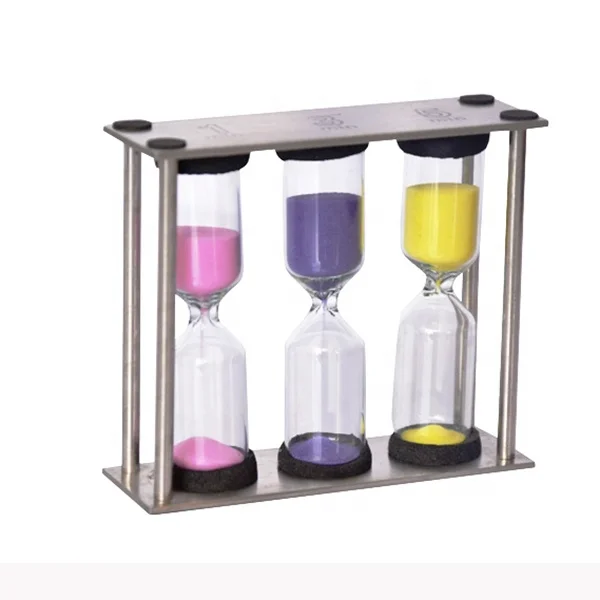 

Custom Metal Sand Timer 3 in 1 Tea Hourglass Factory