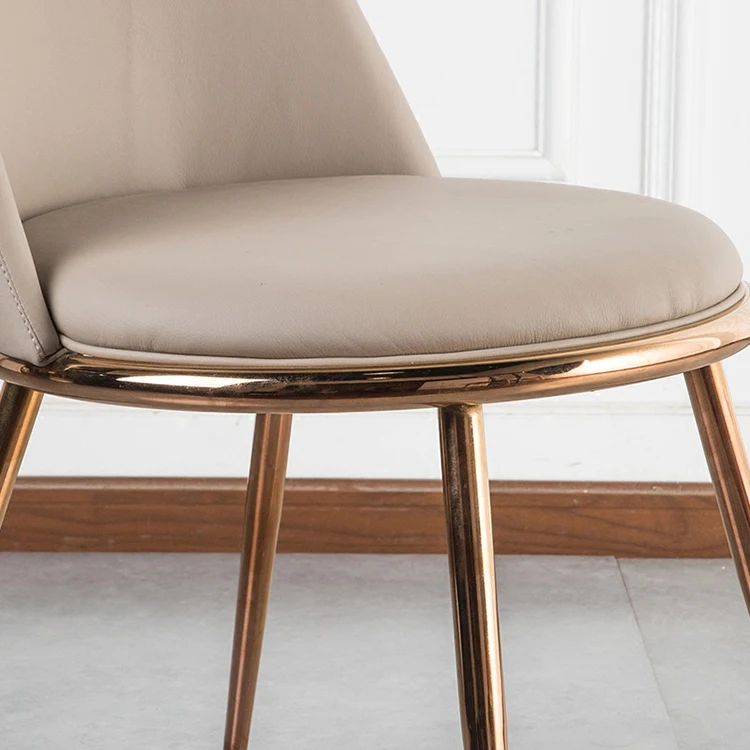 Modern minimalist lounge chair office living room home PU leather dining chair