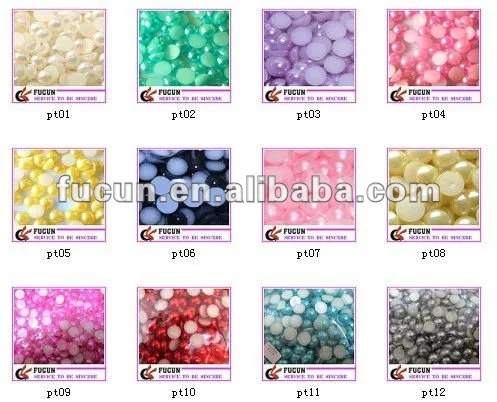 half round pearl beads