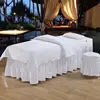 Facial velvet spa massage linen bedding in colourful soft skin fell quilt bedsheet set for beauty salon