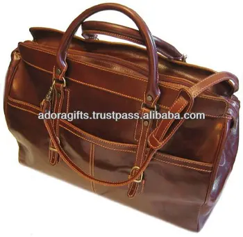 mens leather travel bag