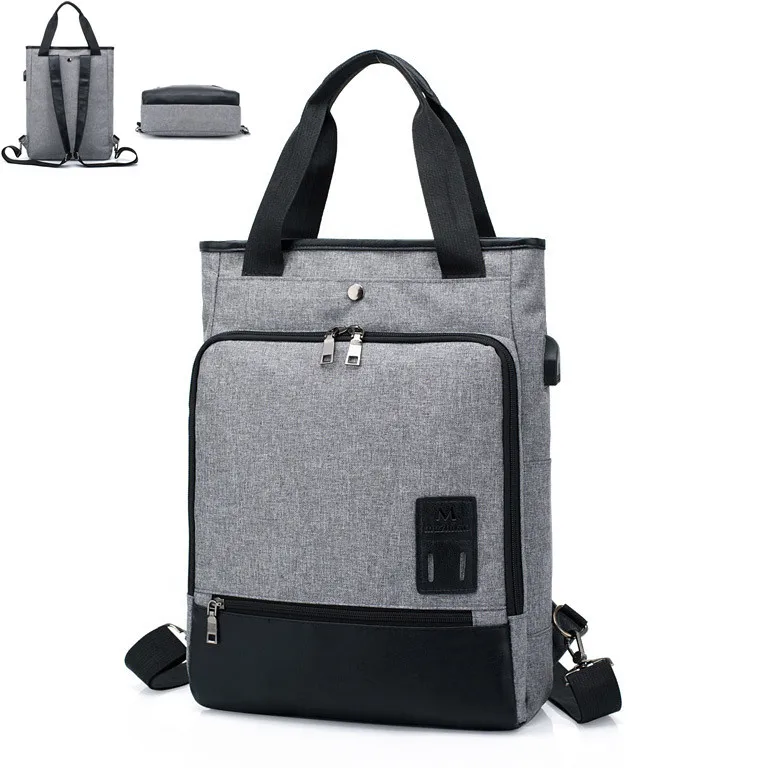

China Suppliers New Fashion Nylon Men Women Leisure Business Laptop Tote Bag School Backpack with USB charge, Custom made