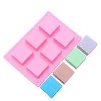 

6 Cavities Rectangle Shaped Silicone Handmade Soap Mold