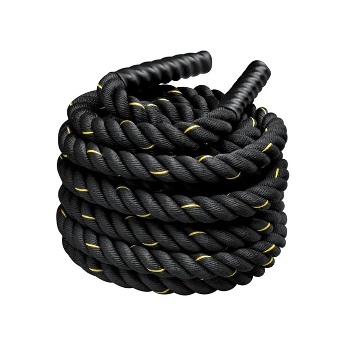 PP battle fitness ropes with molded handles