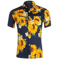 

Wholesale Men Cheap Beach Aloha Men'S Bright Colored Shirt Printed Cotton Short Sleeve Custom Hawaiian Shirts