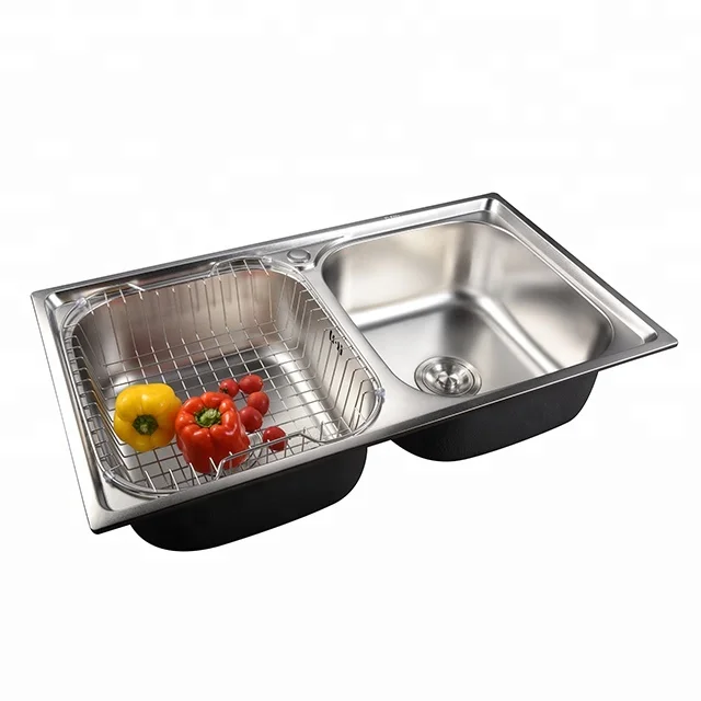 
Stainless steel kitchen sink double bowl sink cheap 