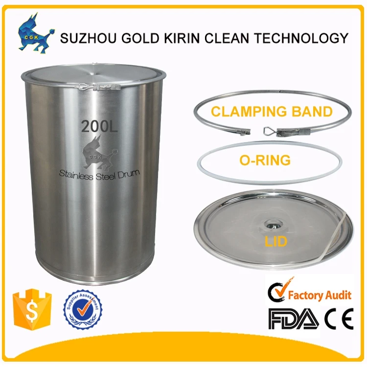 Gold Kirin Professional Factory Made 200 Litre Open Head Food Grade