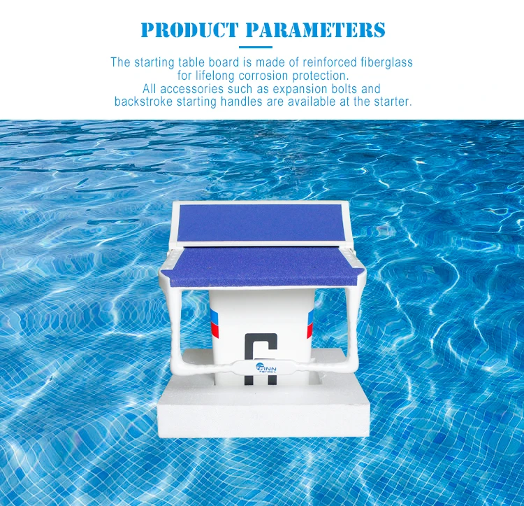 Platform start. International Standard starting platform Block for swimming Pool.