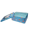custom cartoon color with lid and inner tray paint tin rectangle shaped for gift packing
