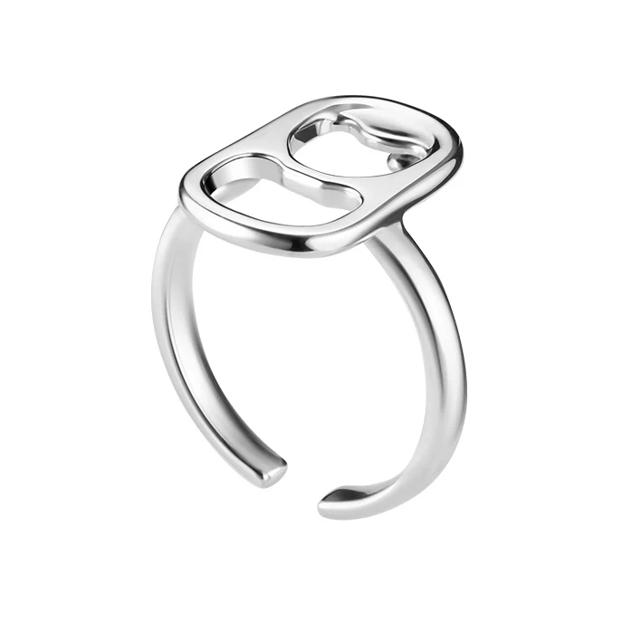 La texture en m&eacute;tal personnalit&eacute; hipster amusant bo&icirc;tes tirer anneau r&eacute;glable