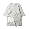 Men's high quality plain oem embroidery off the shoulder wholesale t shirt with pocket